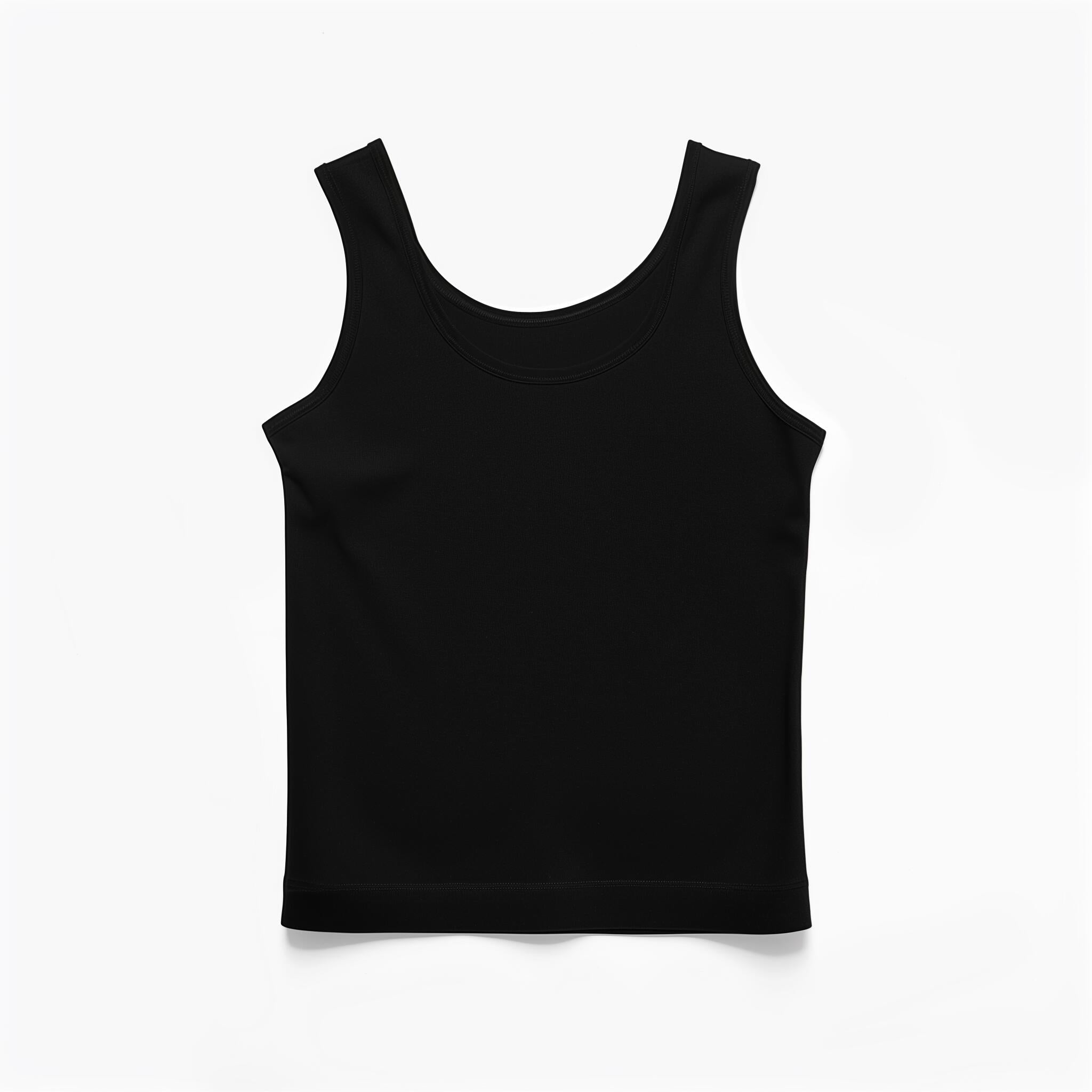 Classic Ribbed Tank Top - Black